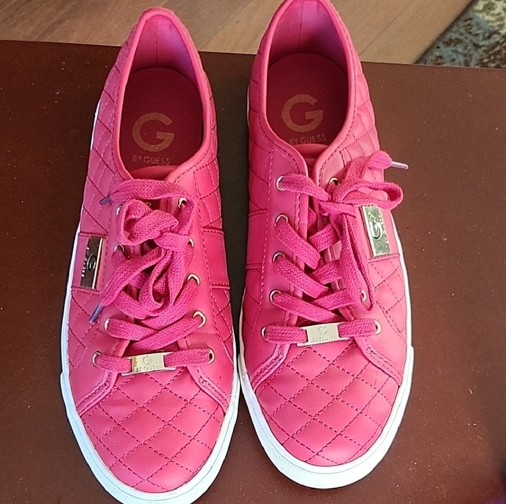 G by Guess Red Quilted Sneakers Size 11